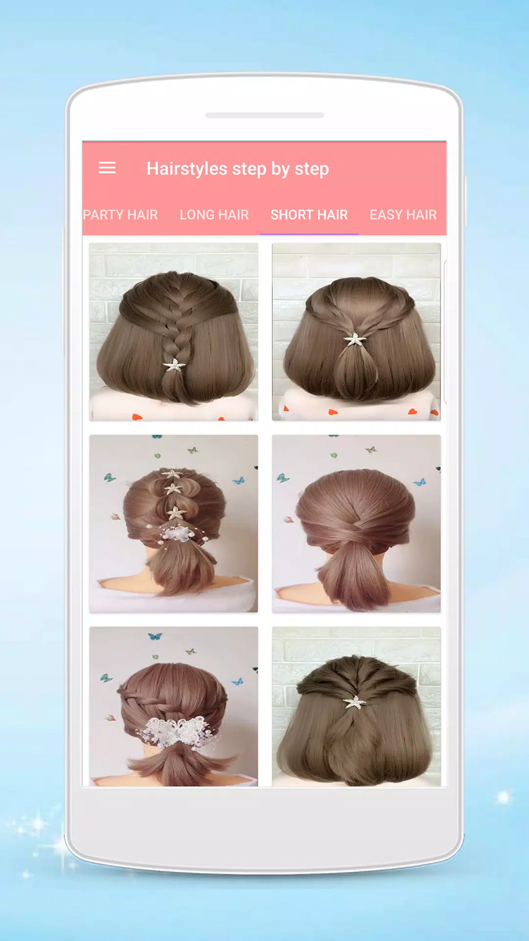 Hairstyles step by step 스크린샷 1