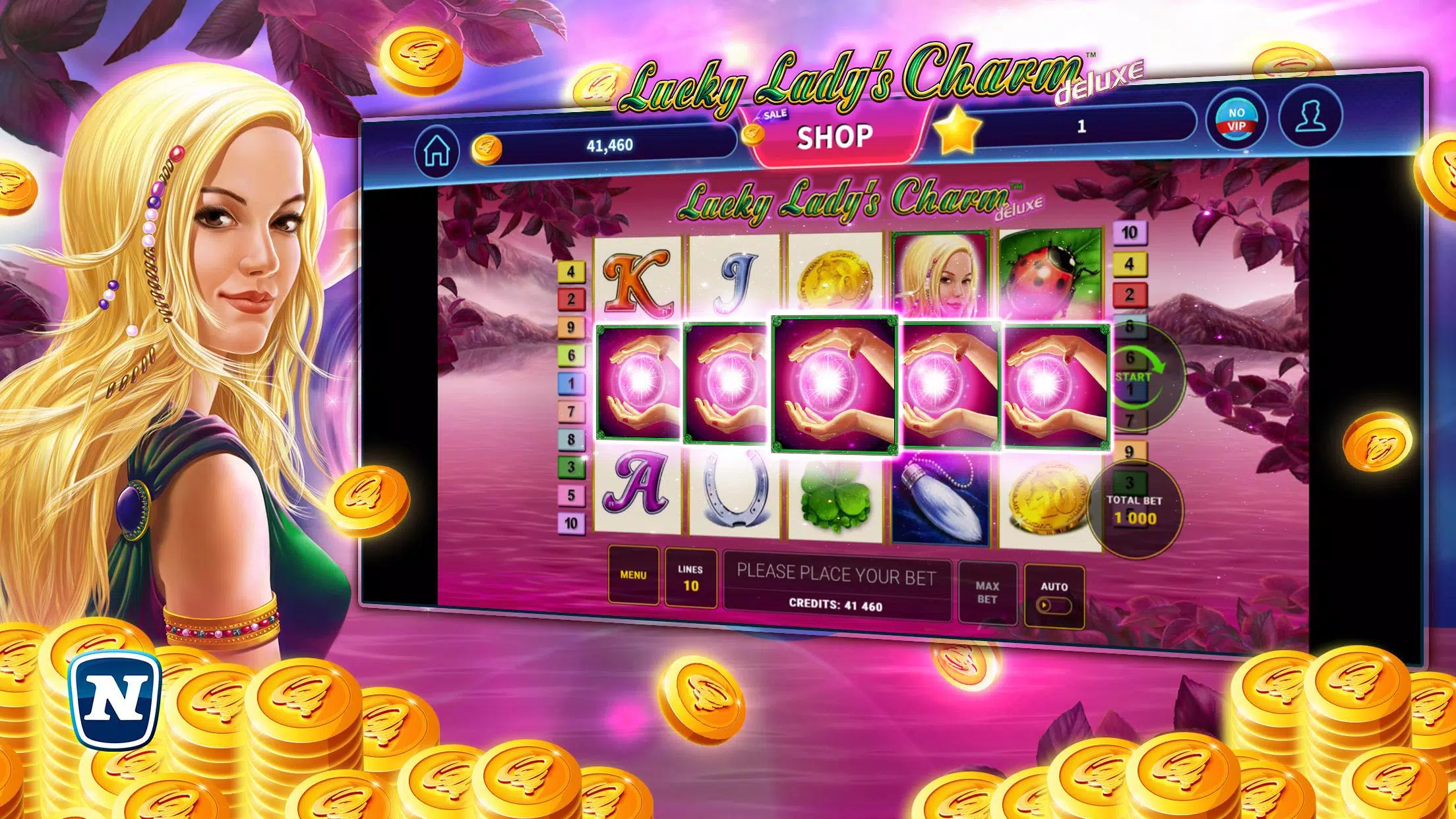 Lucky Lady's Charm Deluxe Slot スクリーンショット 2