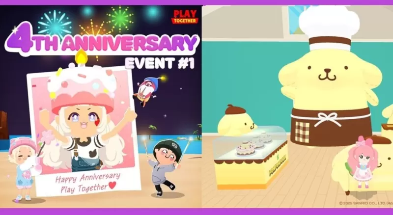 Main Bersama Tanda Ulang Tahun ke -4 dengan Pompompurin Café Sambutan