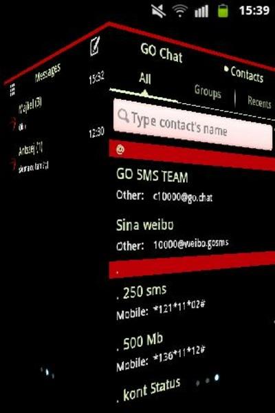 Theme Red Neon GO SMS应用截图第2张