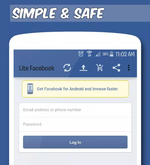Faster Social Lite ဖန်သားပြင်ဓာတ်ပုံ 0