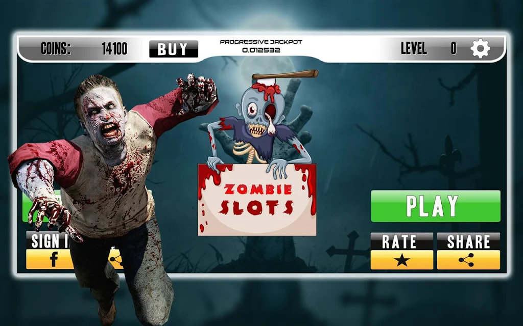 Casino Walking Zombie Slots Machine ภาพหน้าจอ 0