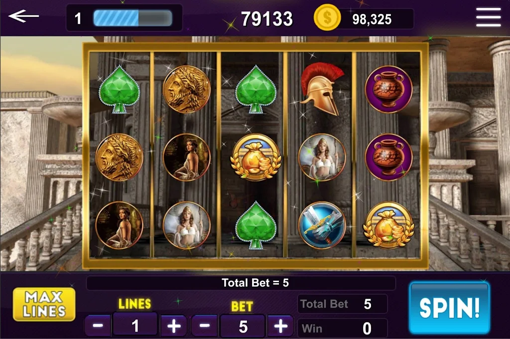 Olympus Slots - Zeus Golden Slot Machine स्क्रीनशॉट 0