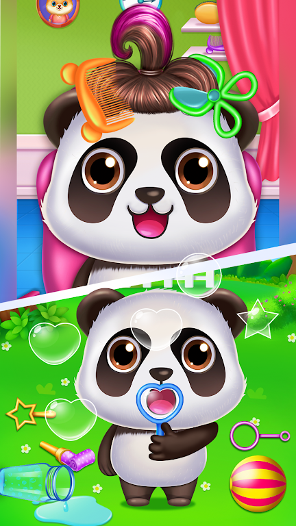 Panda caretaker pet salon game Tangkapan skrin 1