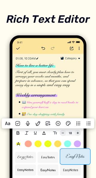 Easy Notes - Notas, Apuntes Captura de pantalla 2