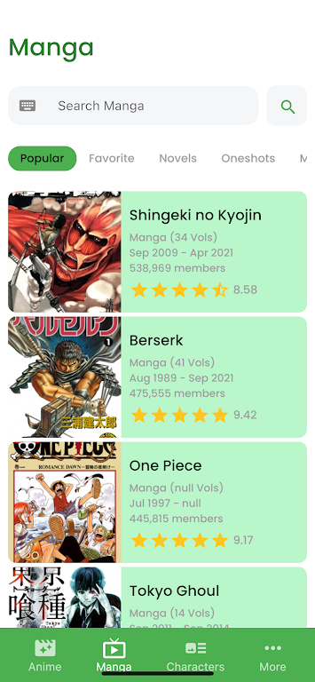 9Anime and Manga 螢幕截圖 1