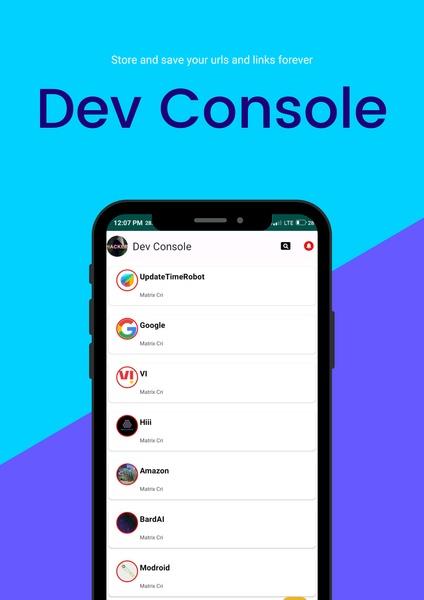 Dev Console Schermafbeelding 2