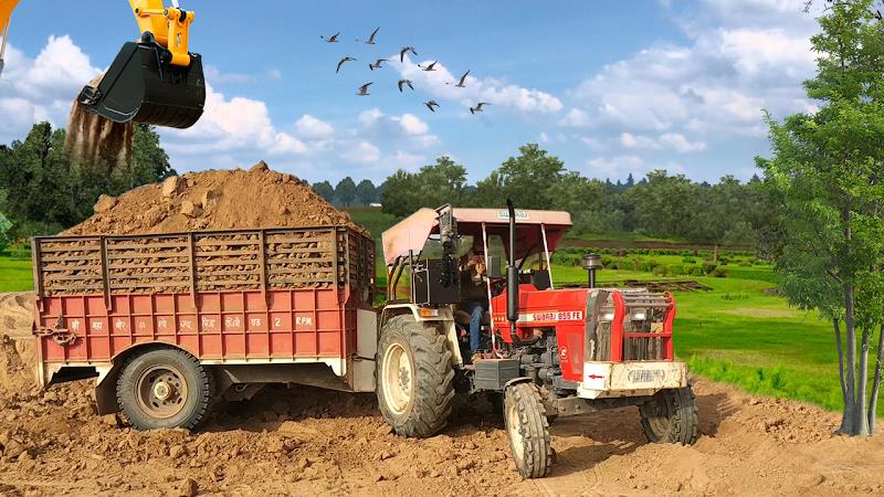 Schermata Indian Tractor Trolley Farming 1