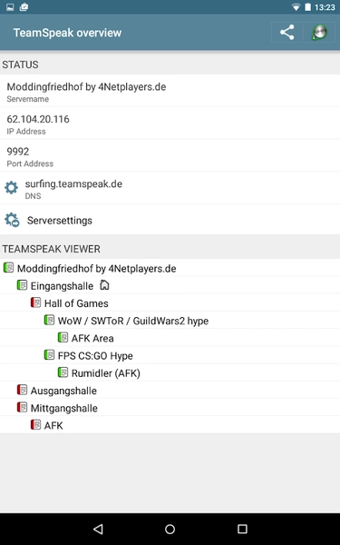 Schermata 4Netplayers Server Manager 2