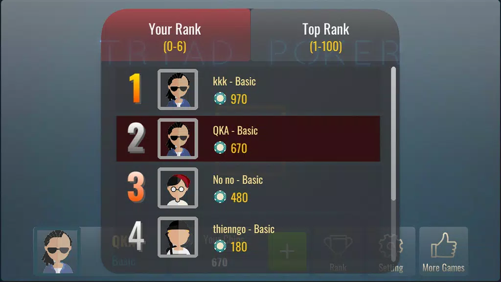 Lieng Offline - Triad Poker 3 ภาพหน้าจอ 1