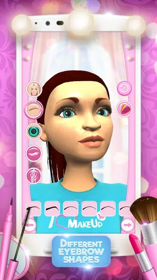 3D Makeup Games For Girls Schermafbeelding 0