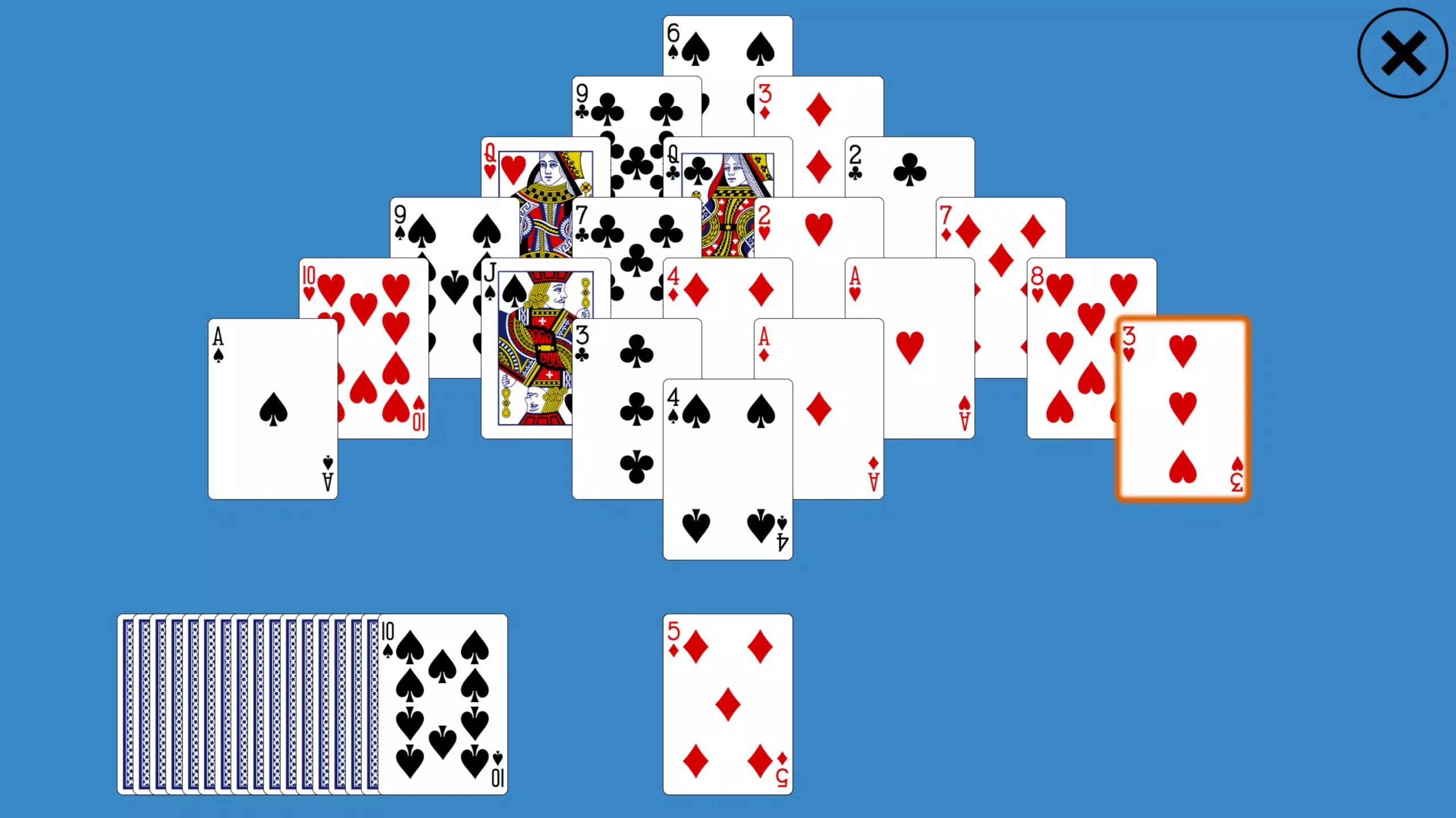 Classic Pyramid Solitaire スクリーンショット 1