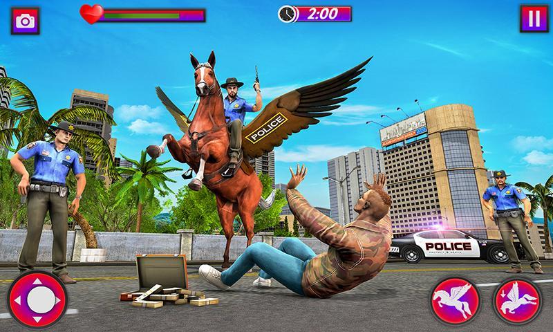 Flying Horse Police Chase Sim Ekran Görüntüsü 2