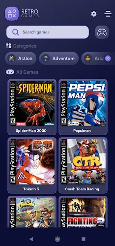 Retro Games - PSX Emulator Captura de pantalla 0