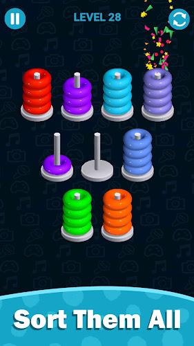 Stacolor: Hoop Stack Ring Game Ảnh chụp màn hình 1