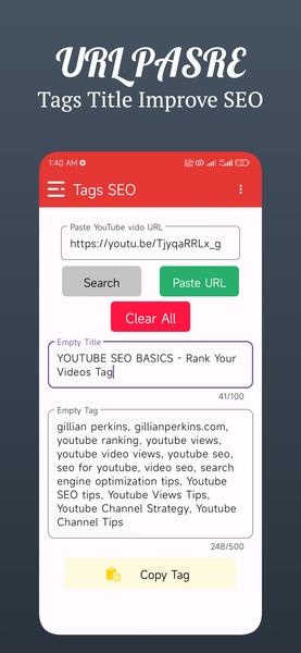 Tags SEO - Video Finder Screenshot 2