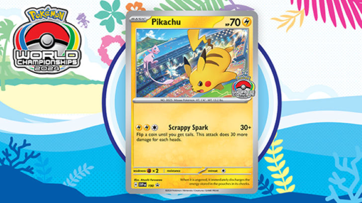 Pikachu promo card na ipinakita para sa Pokémon World Championships 2024