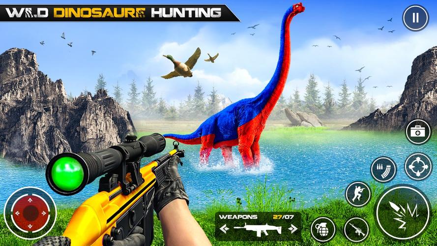 Dinosaur Hunting Gun Games 螢幕截圖 3
