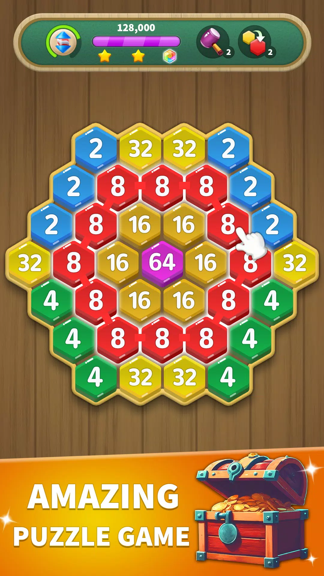 Hexa Connect: 2048 Puzzle应用截图第0张