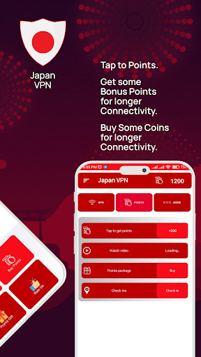 Japan VPN Get Japanese IP ဖန်သားပြင်ဓာတ်ပုံ 1