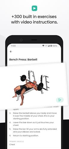 Schermata FitHero - Gym Workout Tracker 3