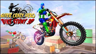 Bike Games Stunts: Spider Hero Ảnh chụp màn hình 0