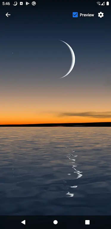 Moon Over Water Live Wallpaper স্ক্রিনশট 0