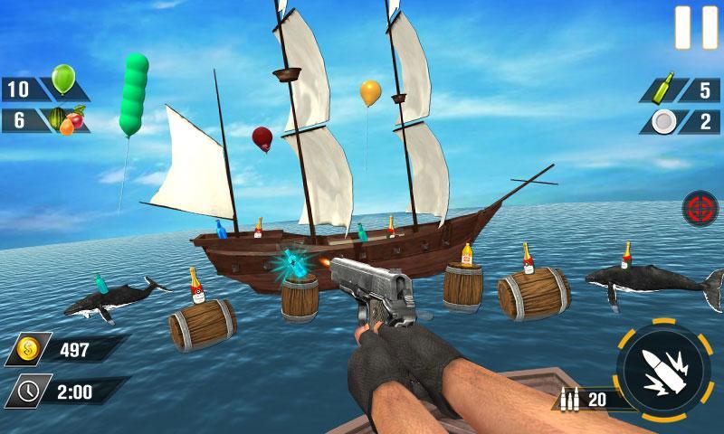 Bottle Gun Shooter Game Ekran Görüntüsü 2