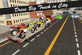 Bike Transport Truck 3D Captura de tela 1