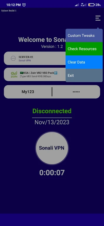 Sonali VPN Super fast Captura de pantalla 1