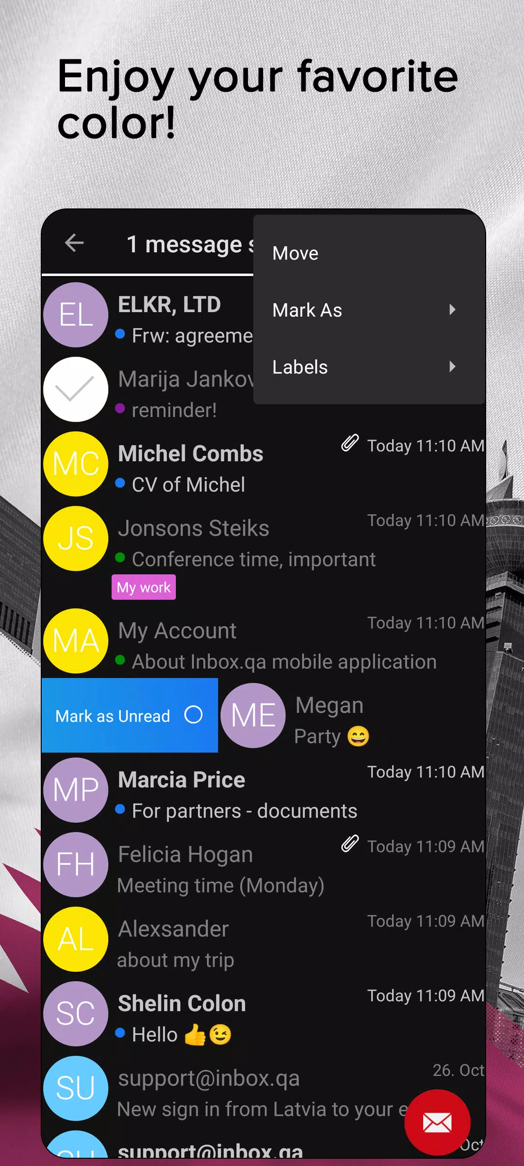 Inbox.qa email ဖန်သားပြင်ဓာတ်ပုံ 2
