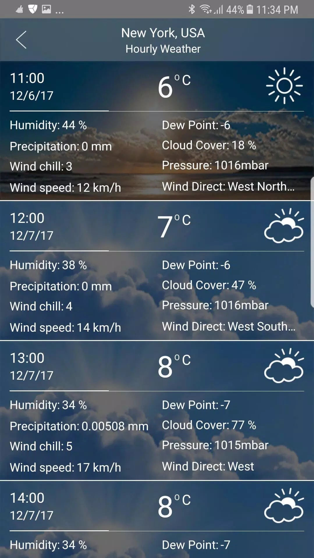 Schermata Weather app 2