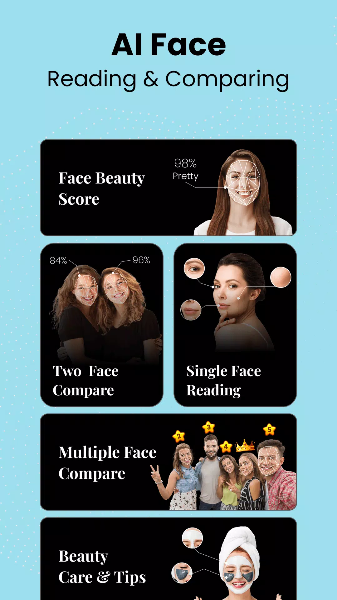 Face Beauty Score Calc & Tips स्क्रीनशॉट 2