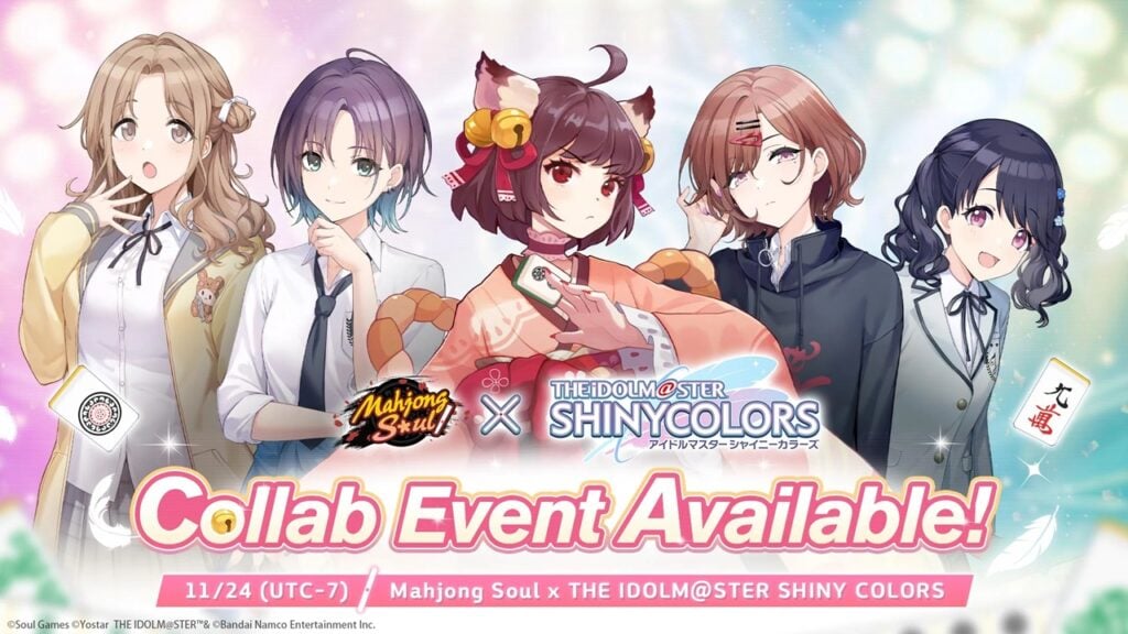 Mahjong Soul veröffentlicht das Idolm@ster Shiny Colors Crossover mit Four Neuen Charakteren