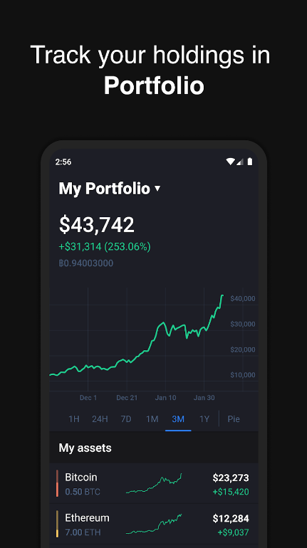 Hodler – Портфель криптовалют Скриншот 2