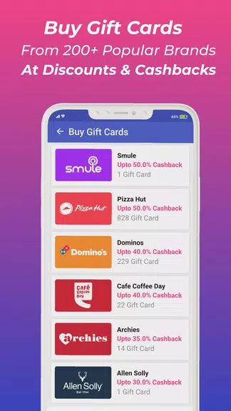 Zingoy: Gift Cards & Cashback Ảnh chụp màn hình 2