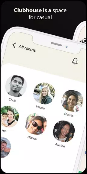 Clubhouse Drop-in audio chat android Guide ဖန်သားပြင်ဓာတ်ပုံ 1