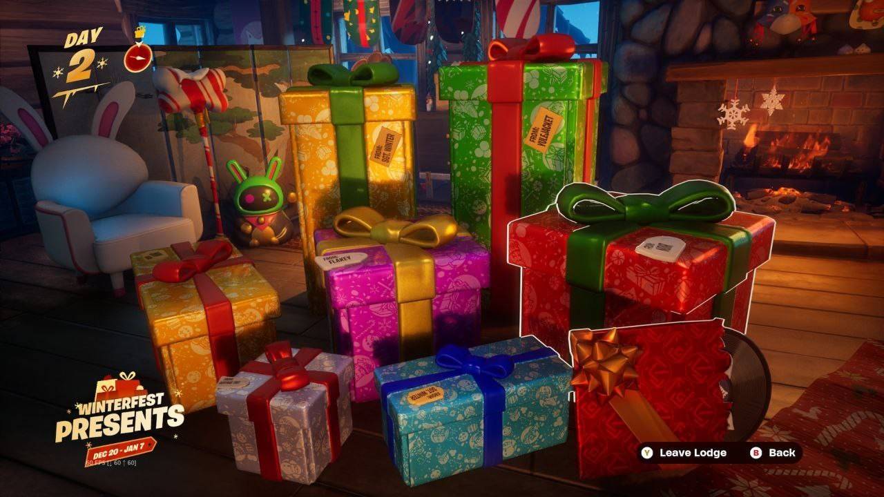 Left pile of Winterfest gifts