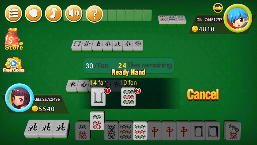 Mahjong 2P: competition 螢幕截圖 2