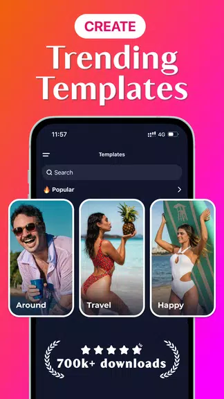 Template Video Maker & Editor Скриншот 0