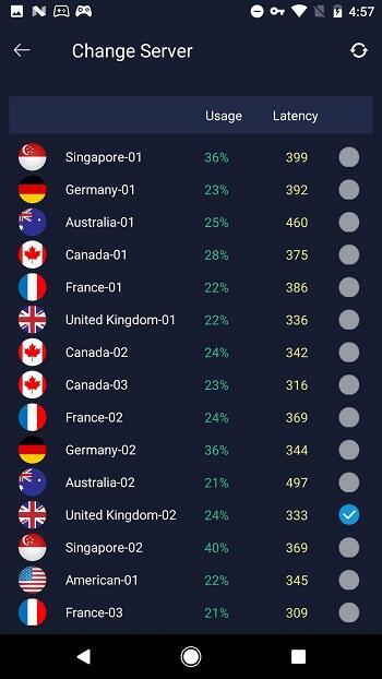 QuickVPN Captura de tela 1