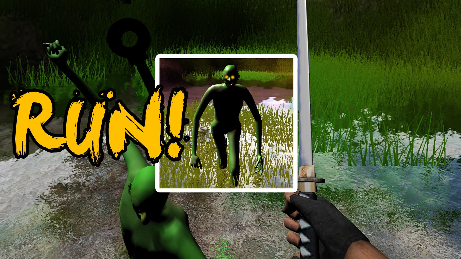 Green monster chase : horror Screenshot 1