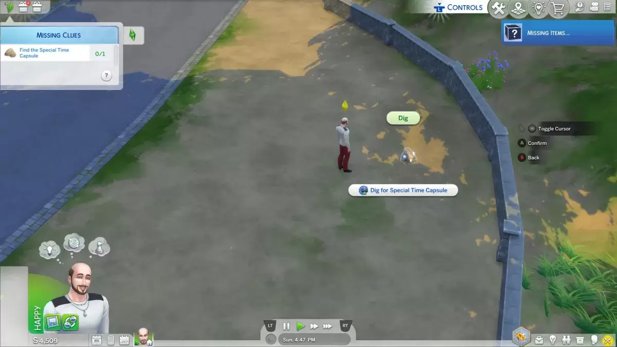 La cápsula de tiempo especial como parte de la explosión de Sims 4 del evento pasado.