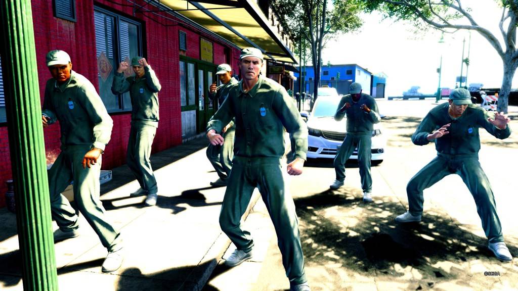 Um chefe de recompensa procurada e sua equipe como um dragão: pirata yakuza no Havaí