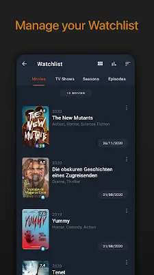 Moviebase: Movies & TV Tracker Zrzut ekranu 3