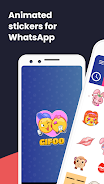 GIF stickers for WhatsApp স্ক্রিনশট 0