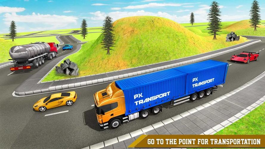 Cargo Transport Truck Driving Schermafbeelding 1
