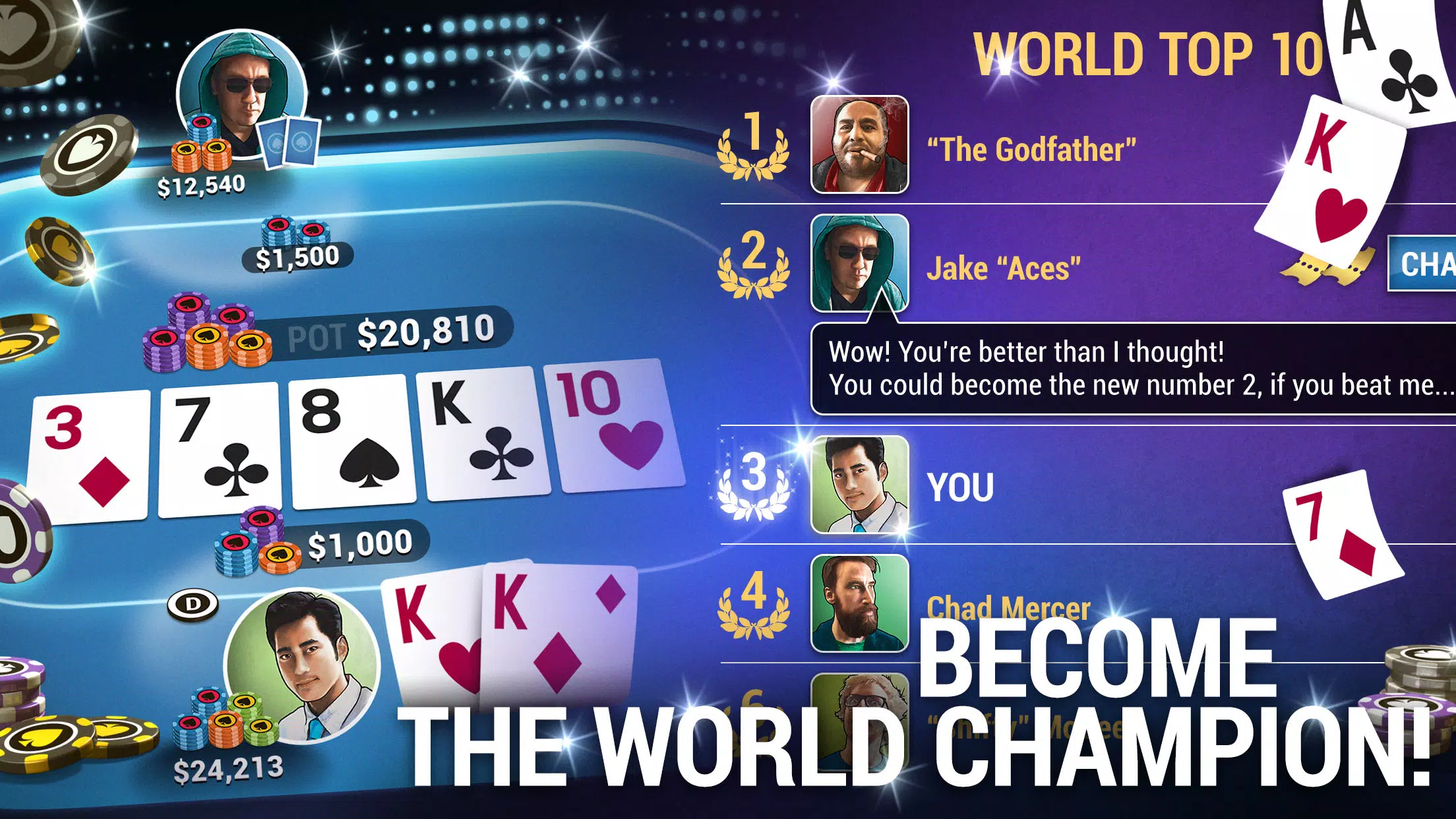 Poker World, Offline TX Holdem应用截图第2张