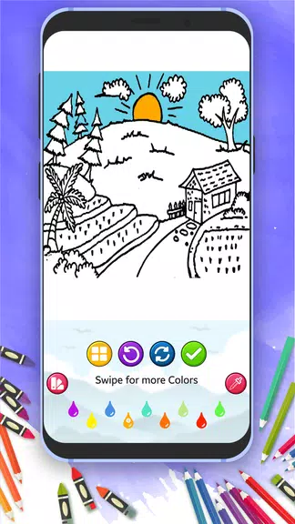 Scenery Coloring Book ภาพหน้าจอ 3