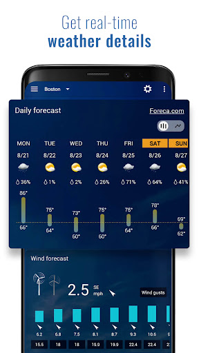 Transparent clock and weather ภาพหน้าจอ 1